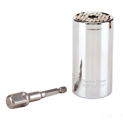 Douille Universelle avec Adaptateur Perceuse – S'adapte à Tous les Boulons 7-19mm