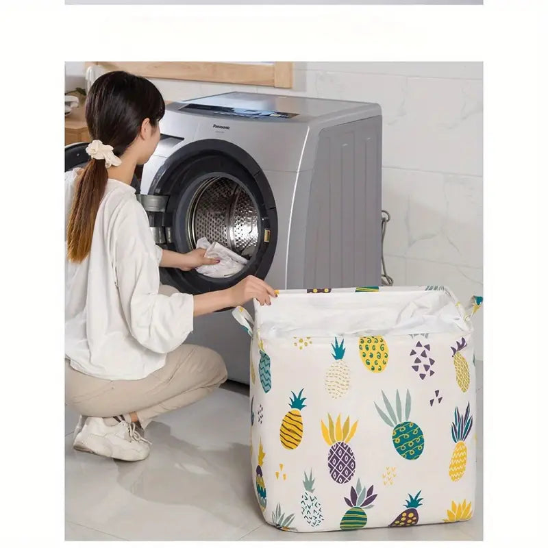 Panier à Linge avec Boîte de Rangement Zippée
