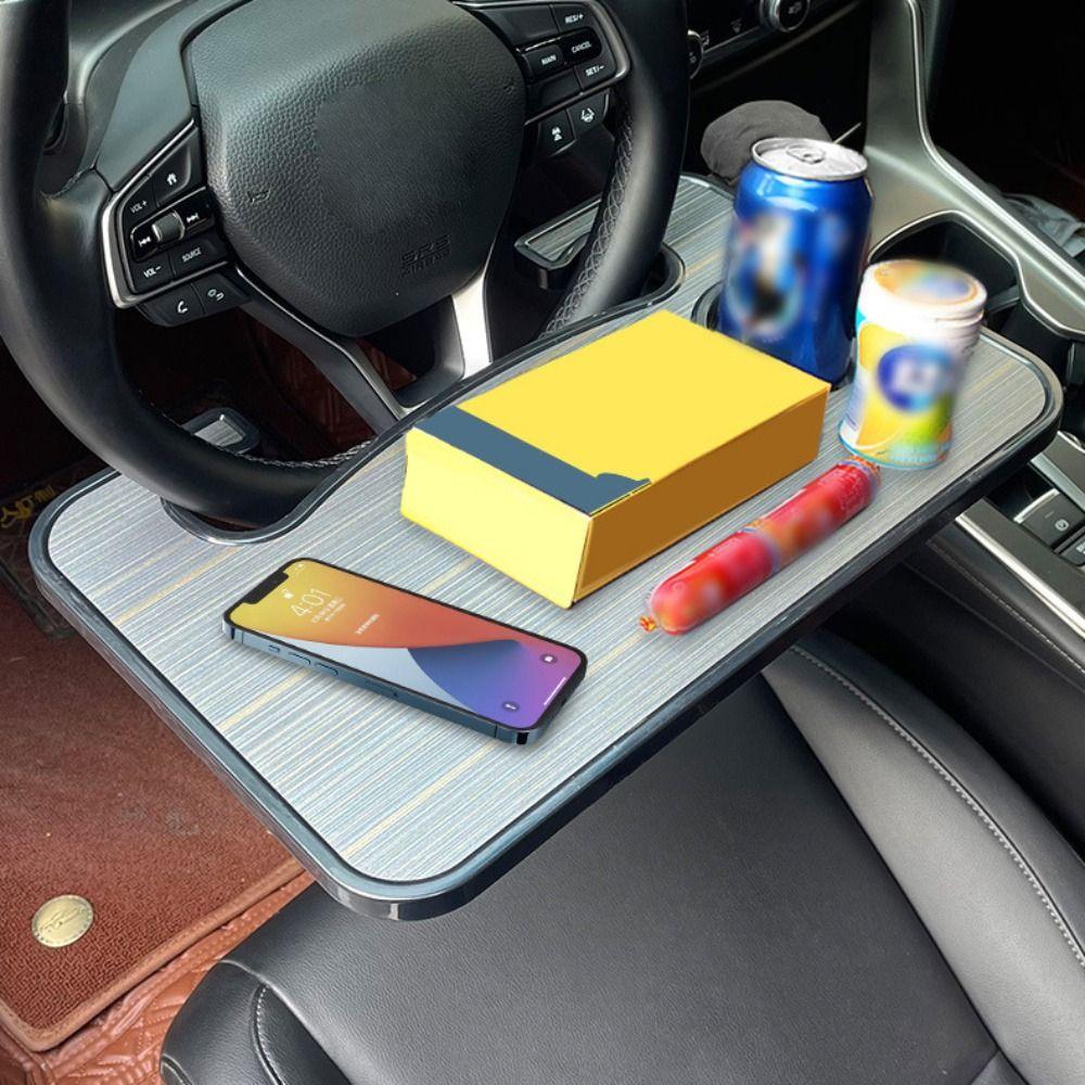 Table de Voiture Multifonction – Plateau au Volant pour Ordinateur, Repas et Porte-Café