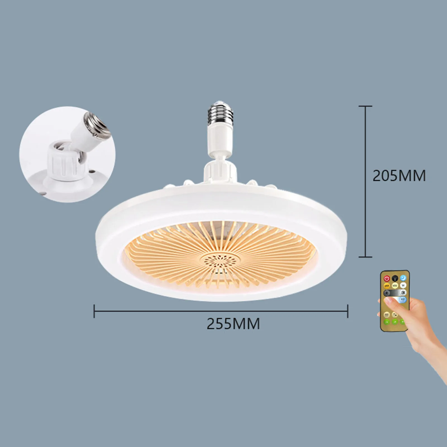 Ventilateur de plafond LED avec télécommande multifonction