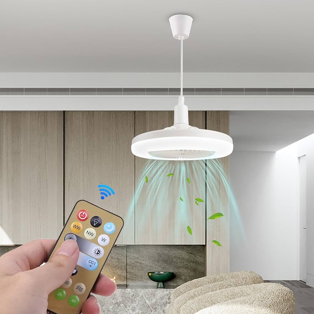 Ventilateur de plafond LED avec télécommande multifonction
