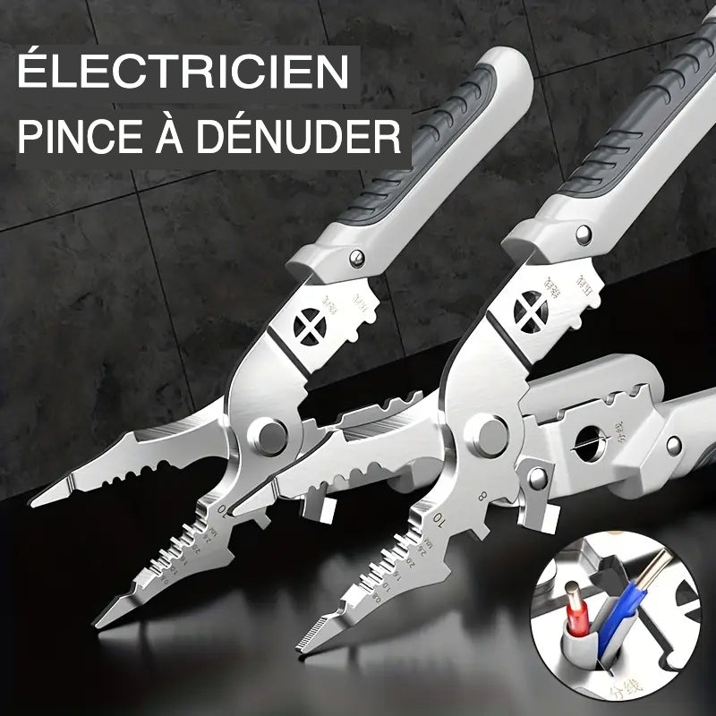 Dénudeur de Fils Électricien Polyvalent - Acier Chrome Vanadium