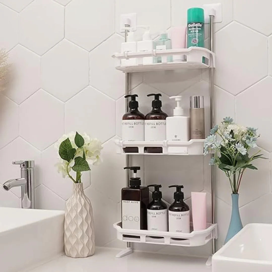 Organisateur de salle de bain à 3 niveaux pour rangement au-dessus des toilettes