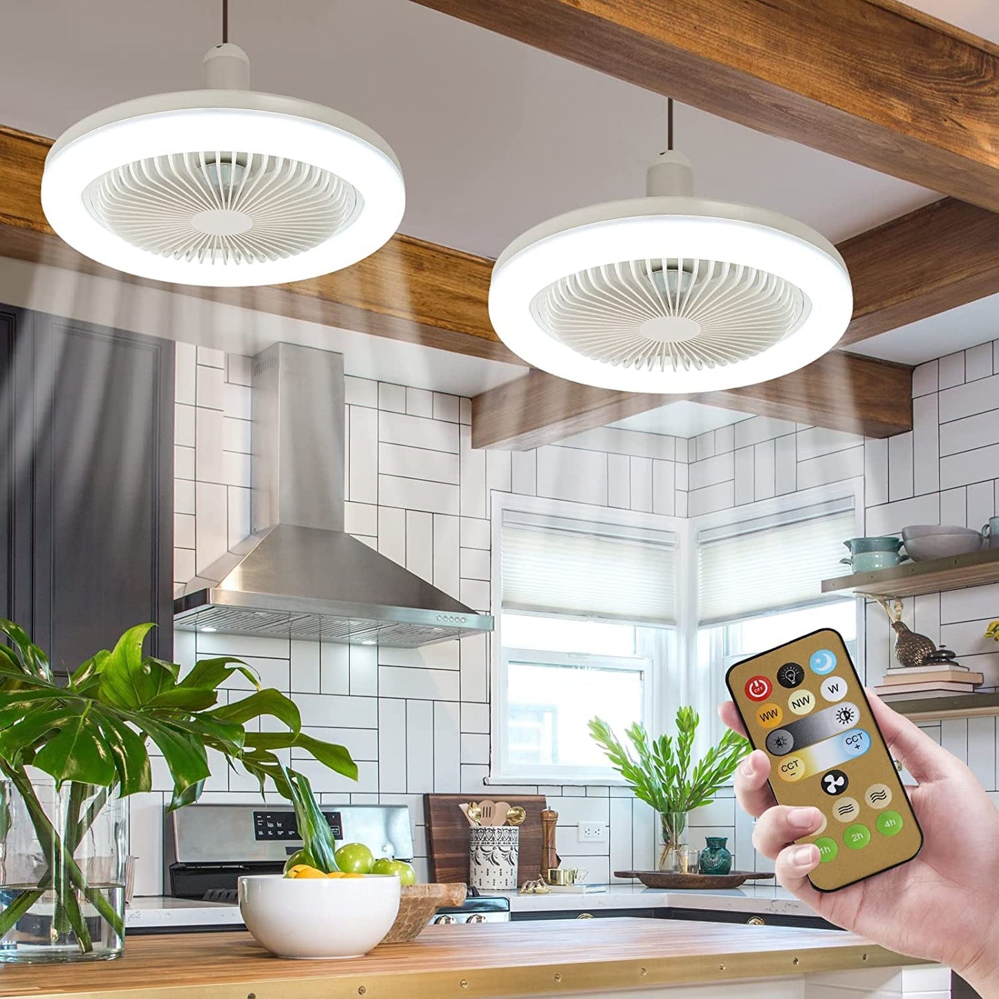 Ventilateur de plafond LED avec télécommande multifonction