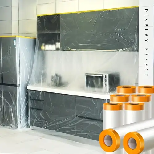 Ruban de protection en plastique multifonction 10 mètres de long sur 3 mètres de large, pour couvrir et protéger diverses surfaces
