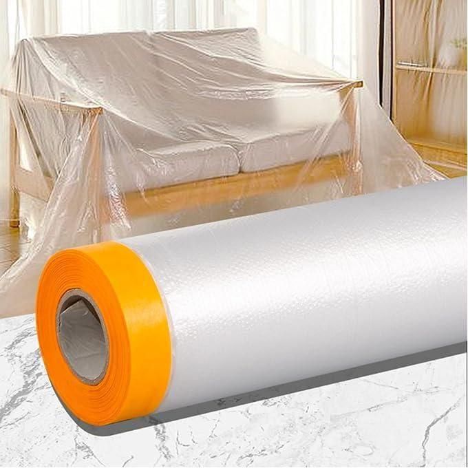 Ruban de protection en plastique multifonction 10 mètres de long sur 3 mètres de large, pour couvrir et protéger diverses surfaces