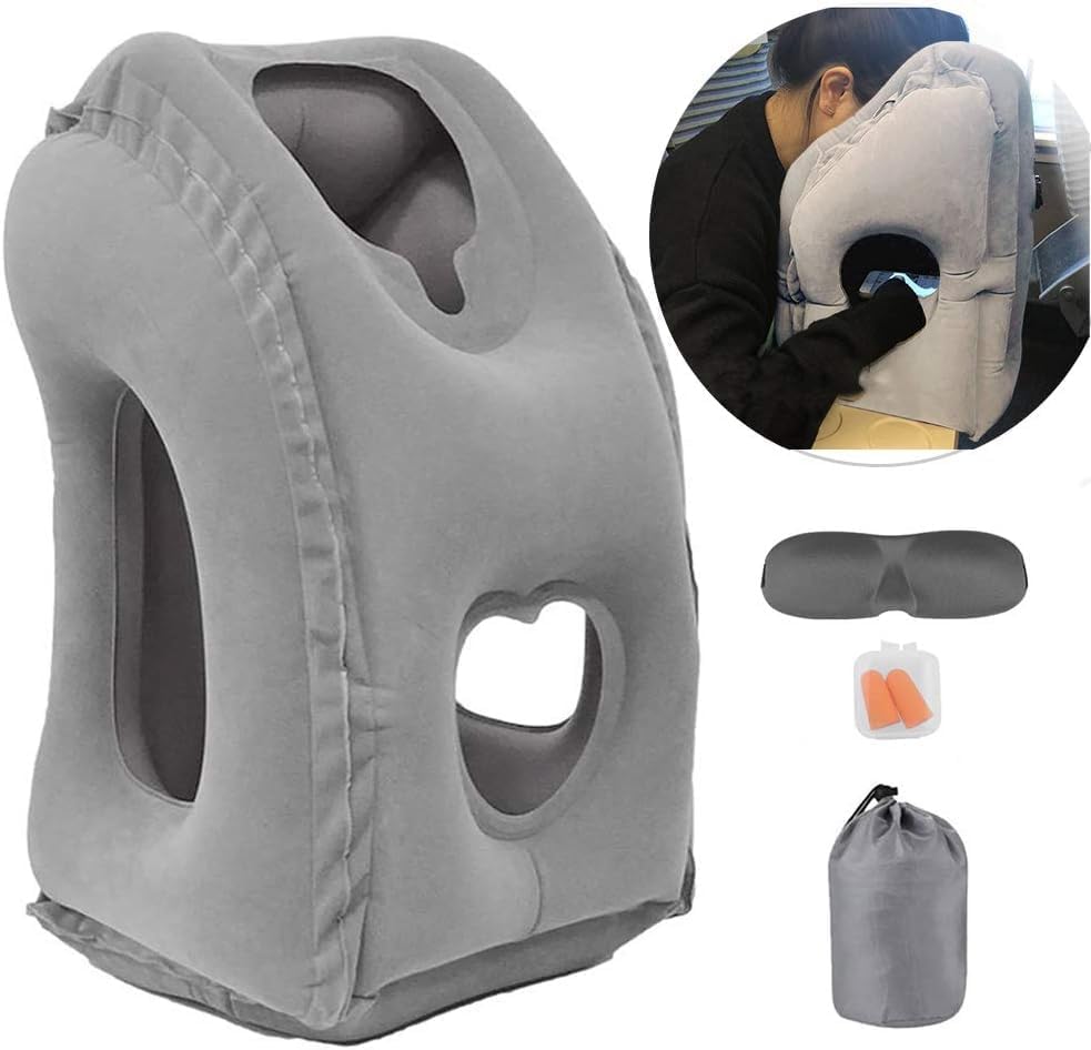 Oreiller Gonflable de Voyage - Confort Ergonomique pour Tous Vos Déplacements