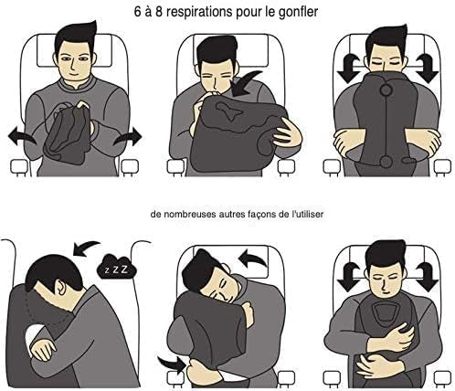 Oreiller Gonflable de Voyage - Confort Ergonomique pour Tous Vos Déplacements