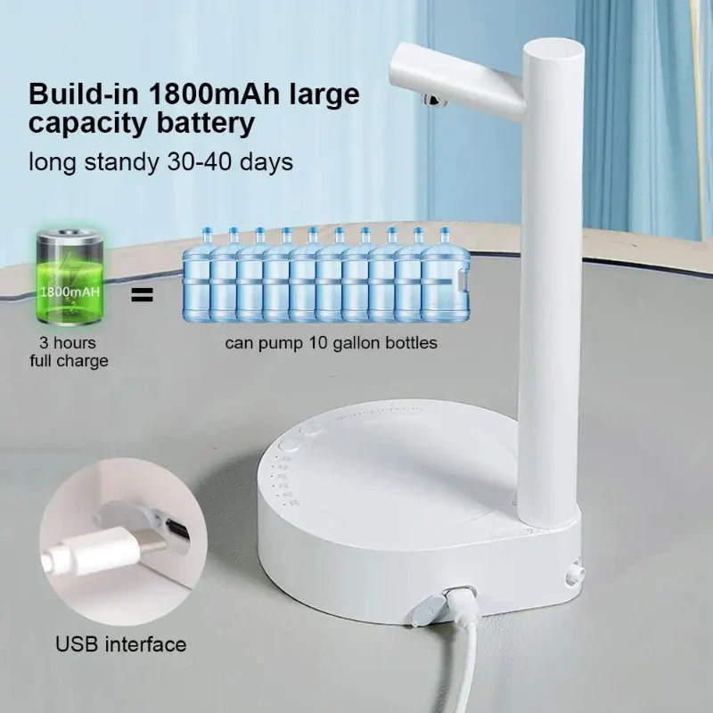 Pompe à eau électrique intelligente pour bouteilles pour un usage domestique ou portable