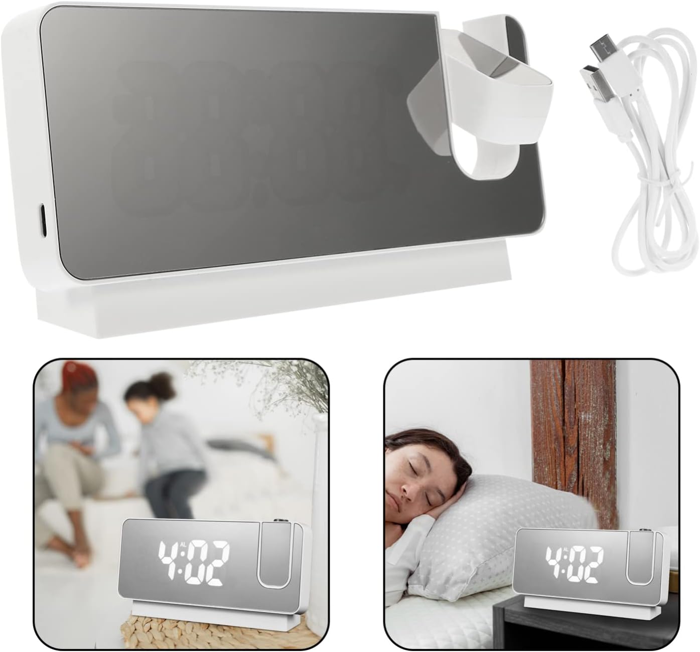 Réveil électronique à projection LED
