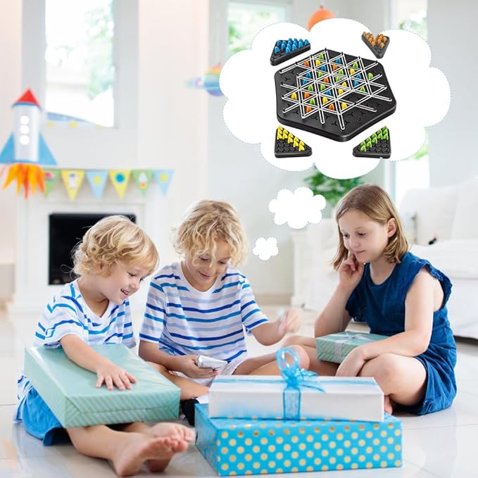 Boîte de jeu de société de table en bande élastique avec échecs en chaîne