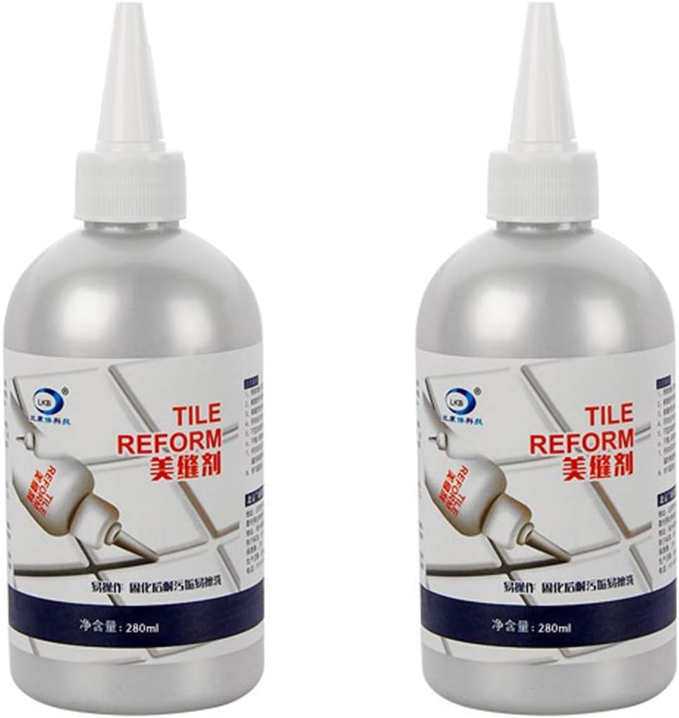 Un réparateur et rénovateur de joints pour carrelage, couleur blanche, en bouteille de 280 ml