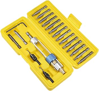 Kit d'embouts de vissage multifonction avec support et foret de centrage