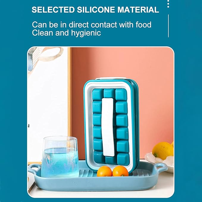 Moule à glaçons 2-en-1 avec boîte de stockage extensible