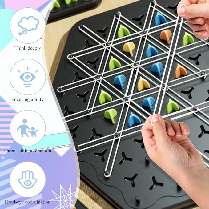 Boîte de jeu de société de table en bande élastique avec échecs en chaîne