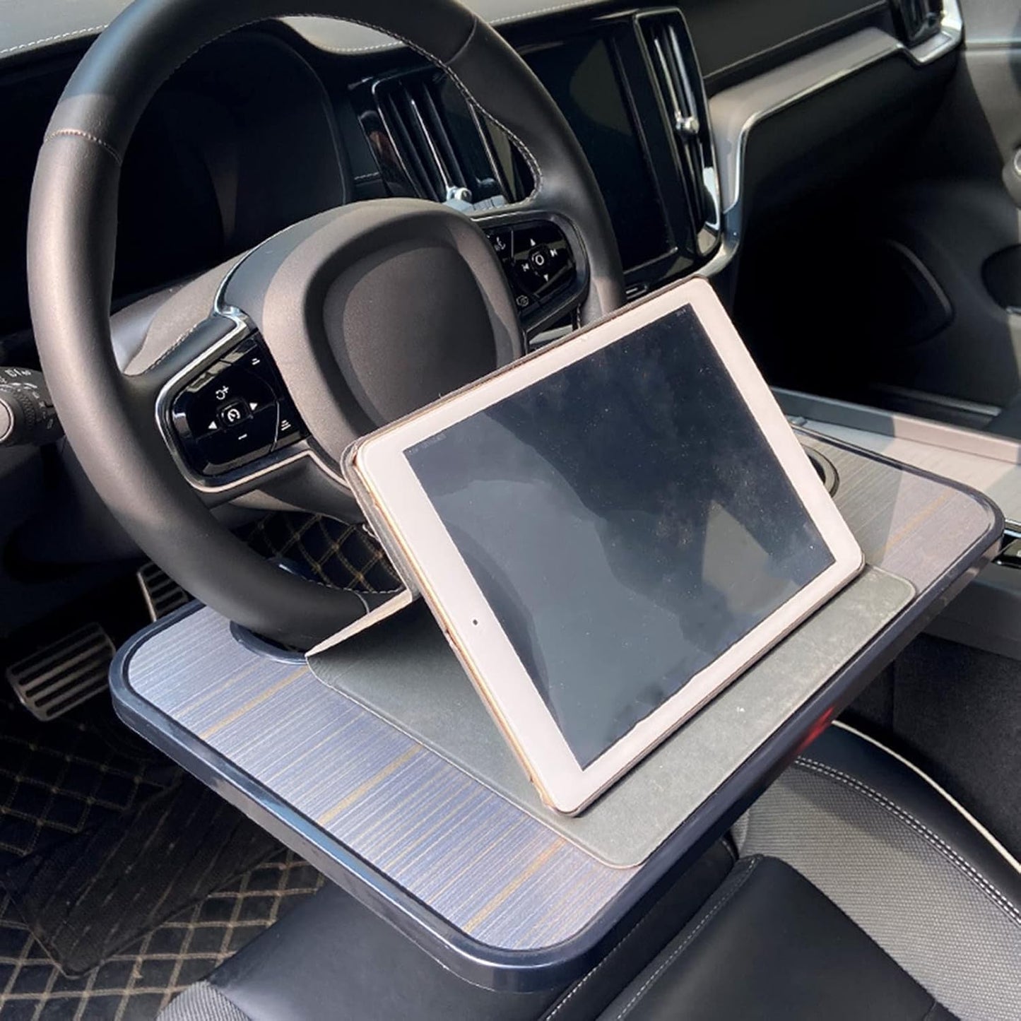 Table de Voiture Multifonction – Plateau au Volant pour Ordinateur, Repas et Porte-Café
