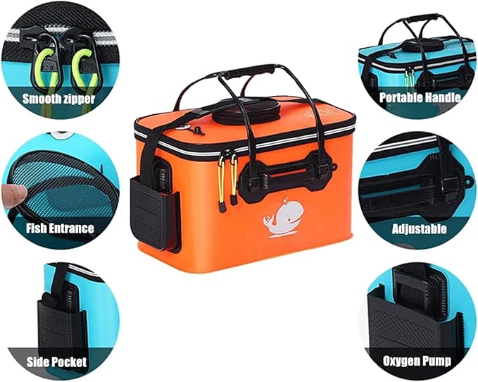 Sac Pliable de Pêche Étanche avec Poignée 40cm
