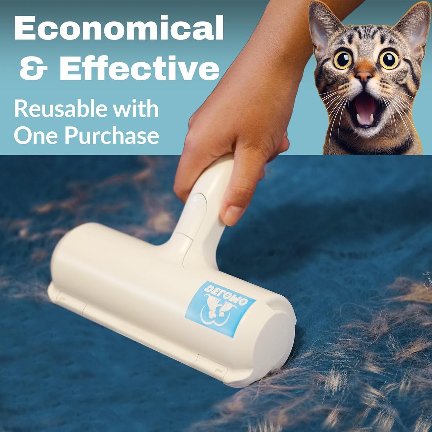 Rouleau Réutilisable Anti-Poils pour Animaux