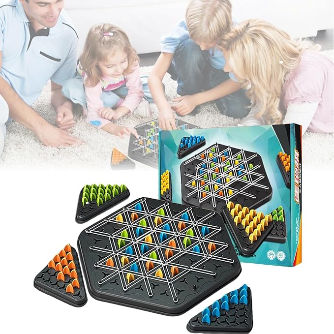 Boîte de jeu de société de table en bande élastique avec échecs en chaîne