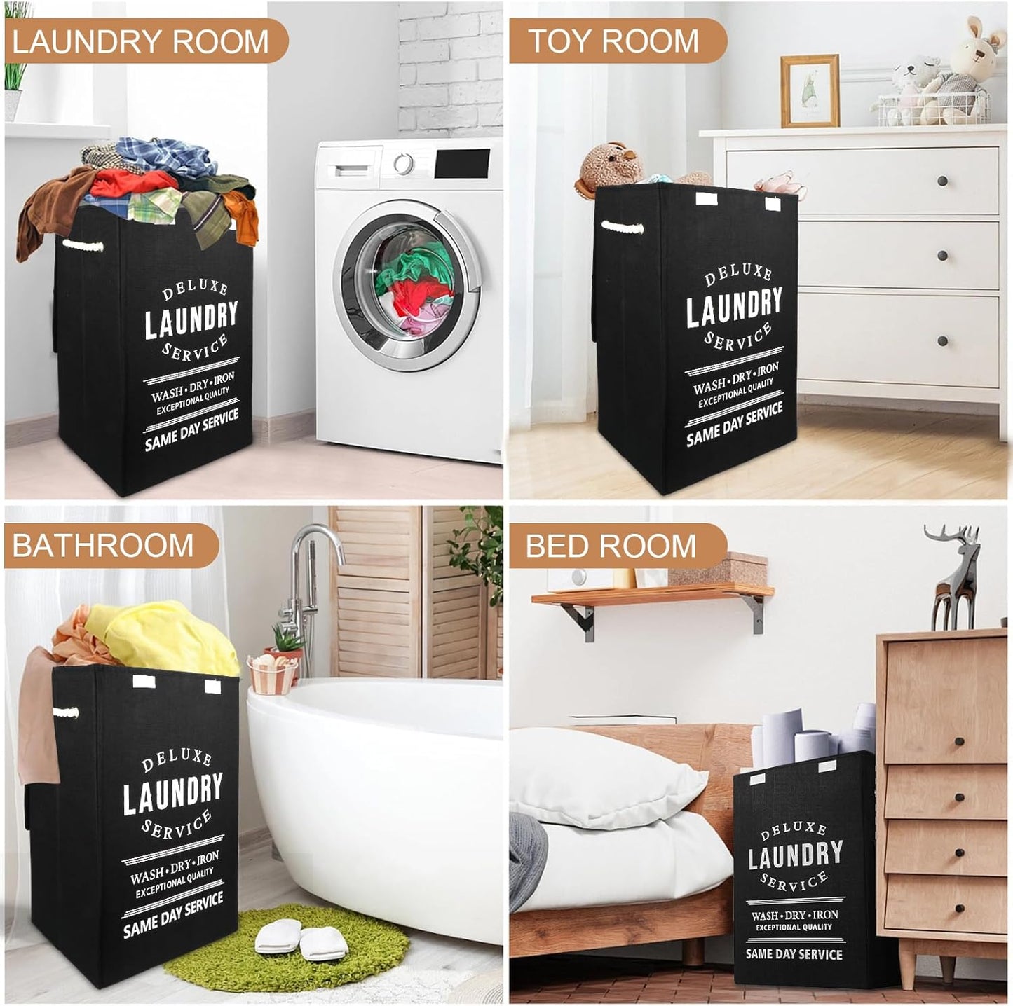 Panier à linge pliable avec grande capacité