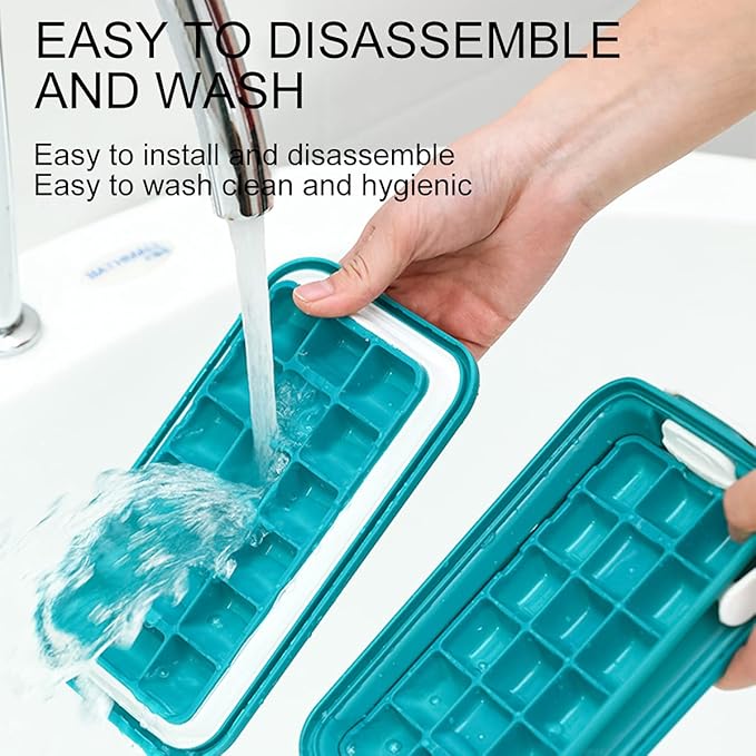 Moule à glaçons 2-en-1 avec boîte de stockage extensible