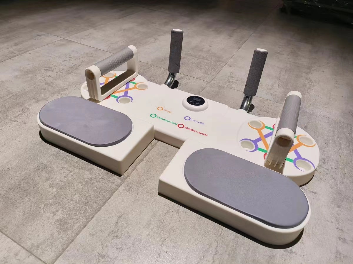 Panneau de Support de Pompes Portable avec Bandes de Résistance