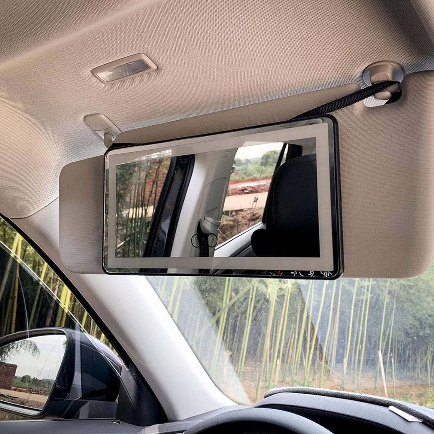 Miroir de Pare-Soleil pour Voiture avec LED Rechargeables - Grande Taille