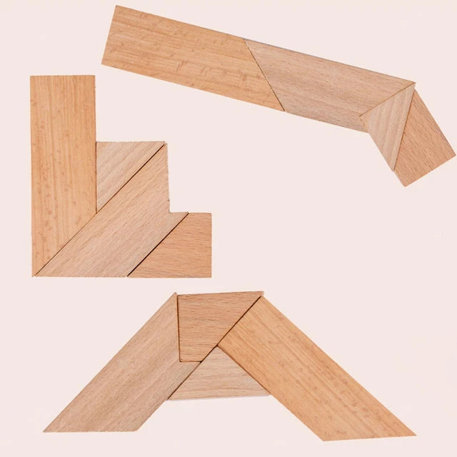 Puzzle en bois en forme de T idéal pour développer la logique