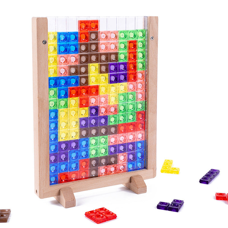 Jeu de Construction et de Logique 3D en bois