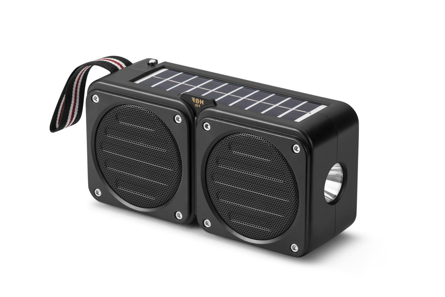 Panneau Solaire Portable sans Fil avec Haut-parleur, Lampe de Poche et Radio FM