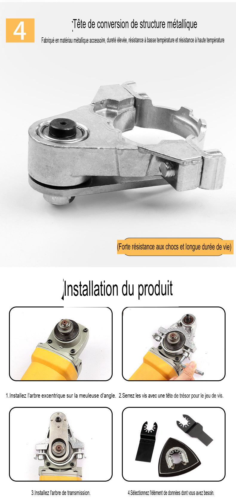 Adaptateur de Tête Universel de Conversion pour Meuleuse d'Angle