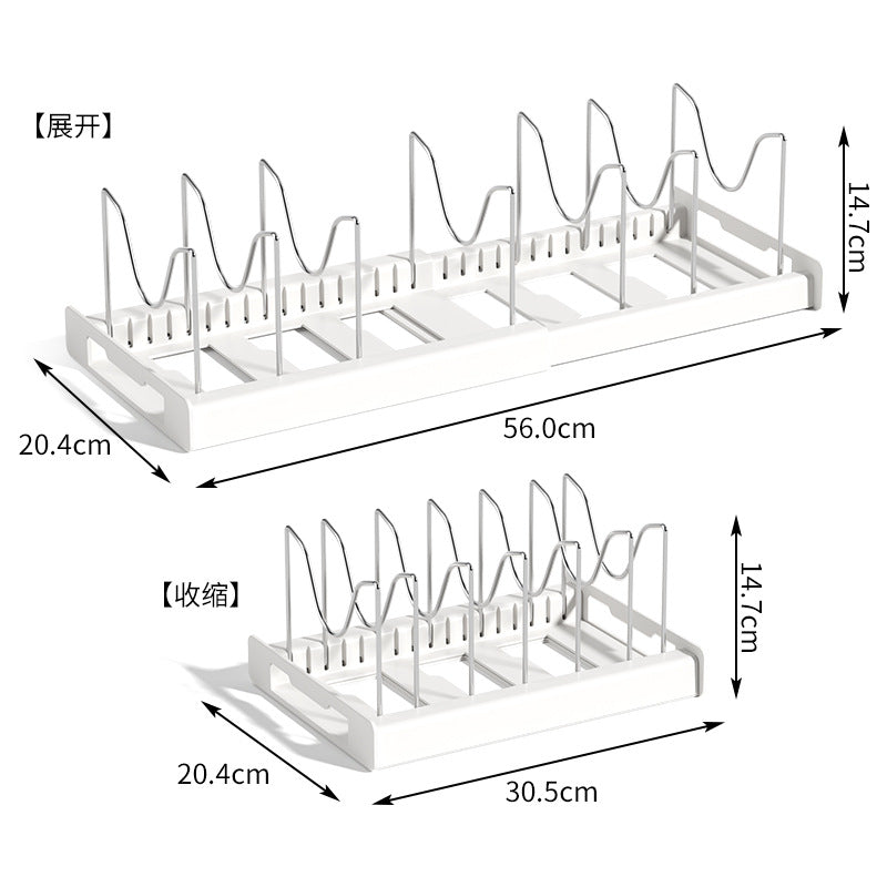 Rangement Extensible pour Couvercles et Casseroles