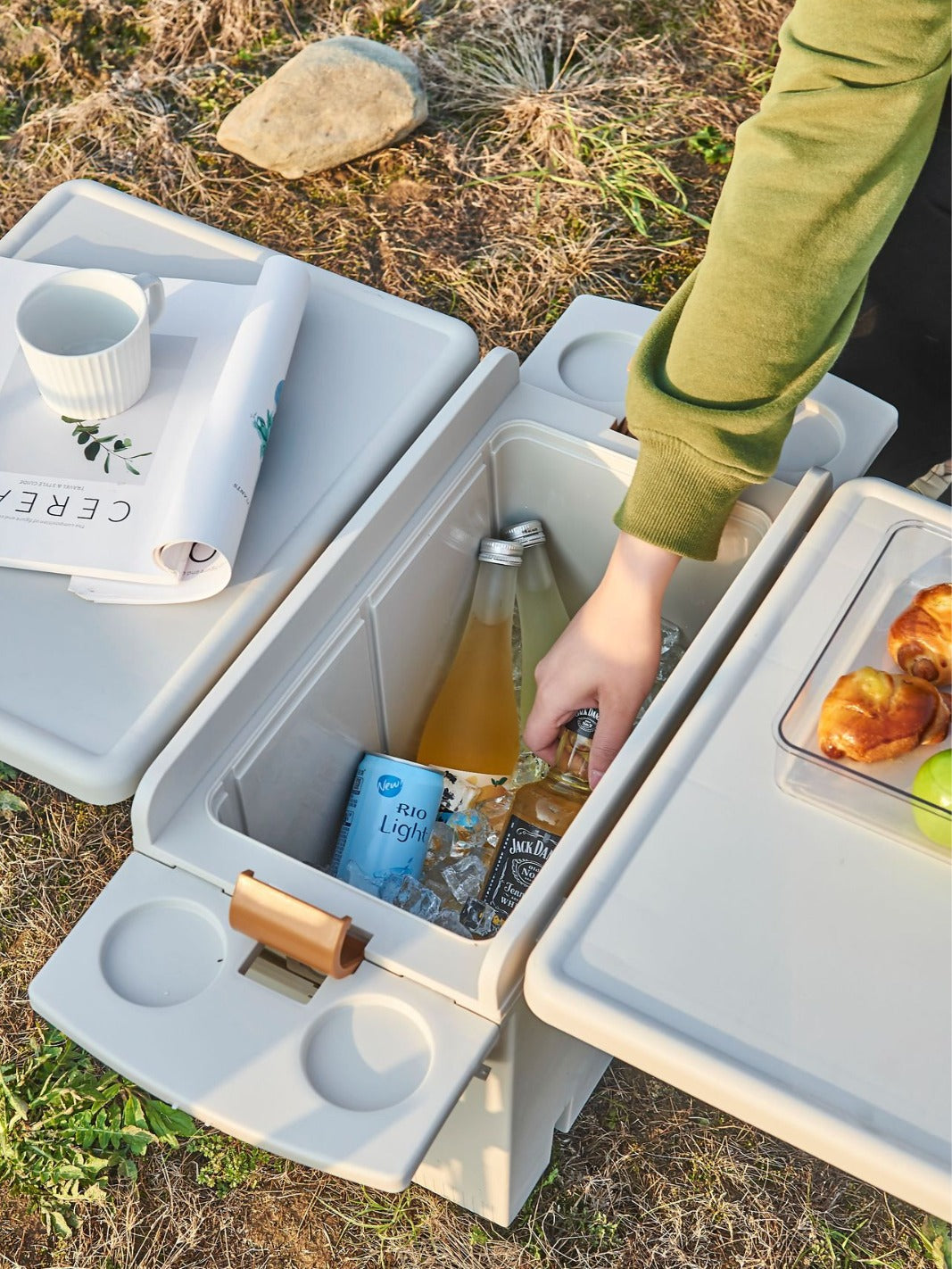 Glacière Multifonction avec Plateaux Pliables