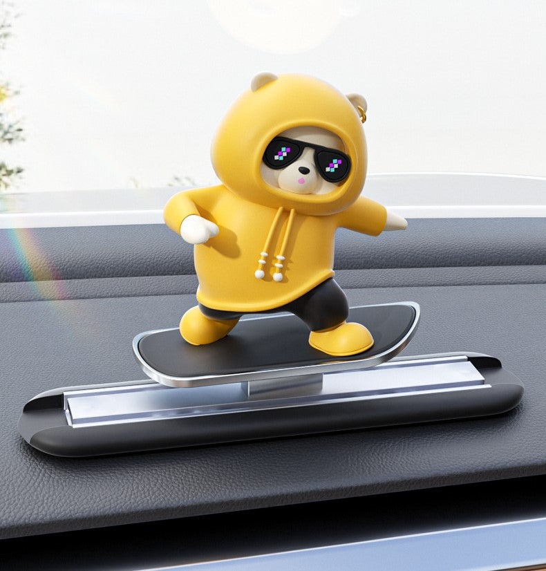 Ours Skateboardeur Accessoire Décoratif pour Voiture