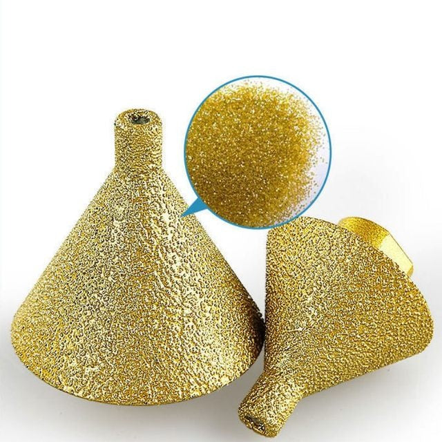 3 Têtes Diamantées Coniques – Chanfreinage & Polissage Marbre, Carrelage & Quartz