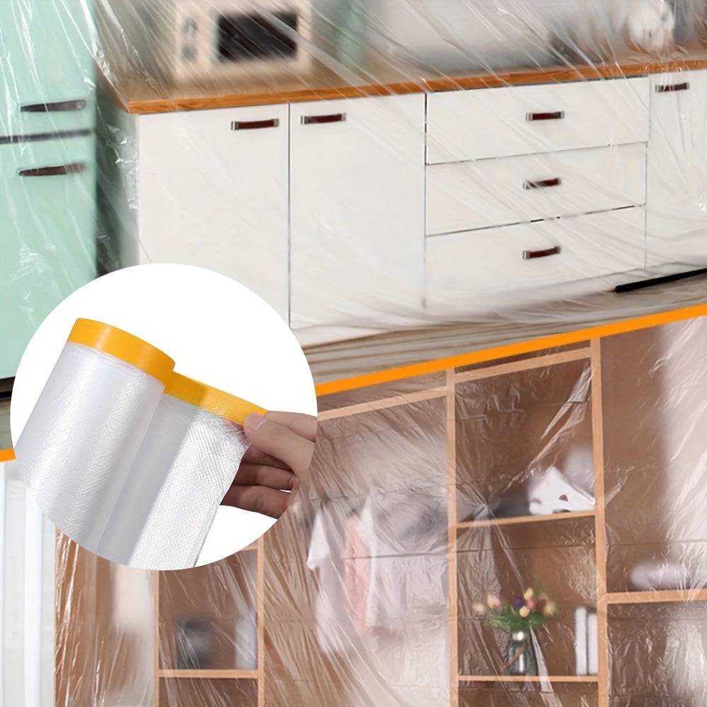 Ruban de protection en plastique multifonction 10 mètres de long sur 3 mètres de large, pour couvrir et protéger diverses surfaces
