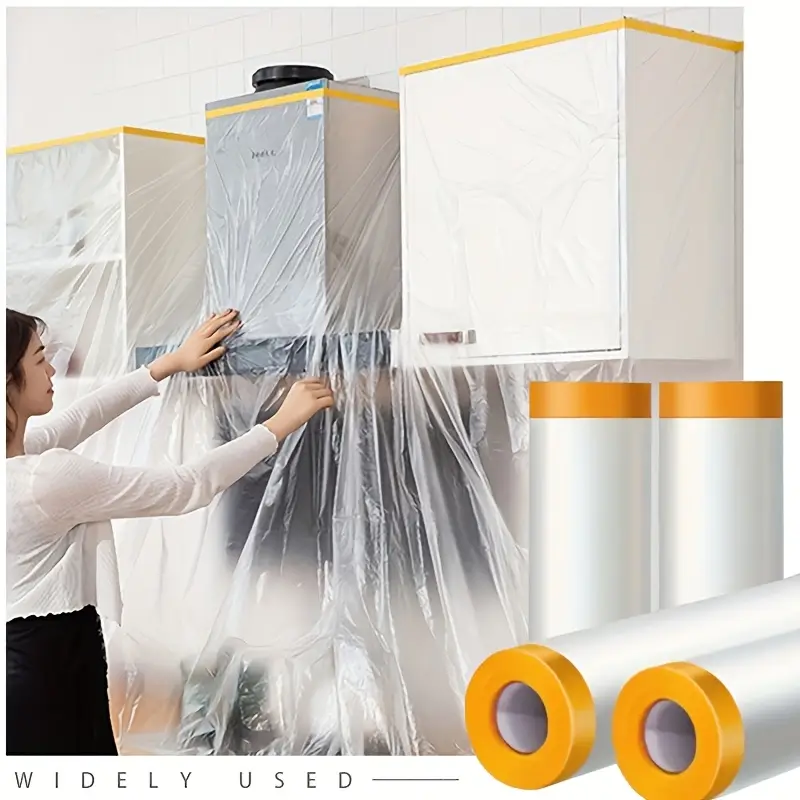Ruban de protection en plastique multifonction 10 mètres de long sur 3 mètres de large, pour couvrir et protéger diverses surfaces