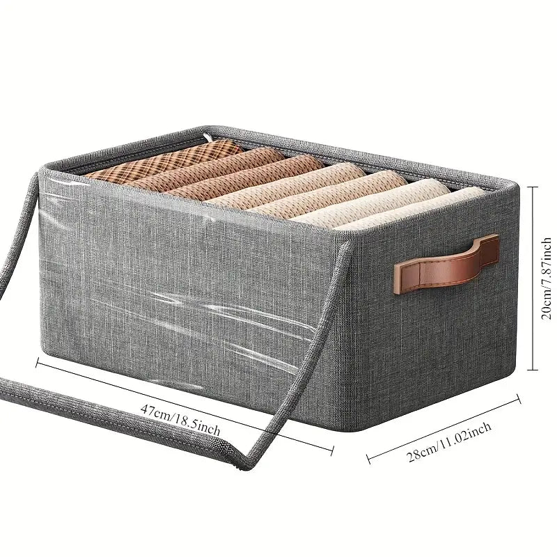 Boîte de Rangement Pliable en Tissu à 9 Compartiments – 2 Organisateurs