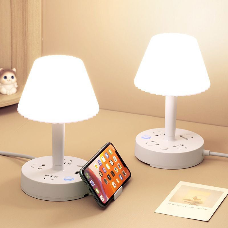Lampe de bureau multifonction avec ports USB et prises intégrées