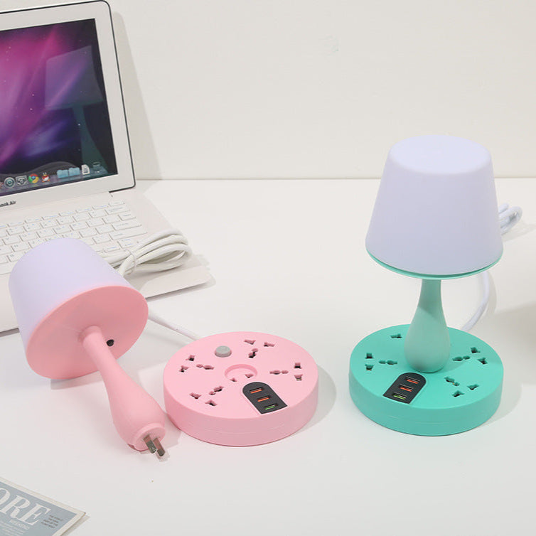 Lampe de bureau multifonction avec ports USB et prises intégrées
