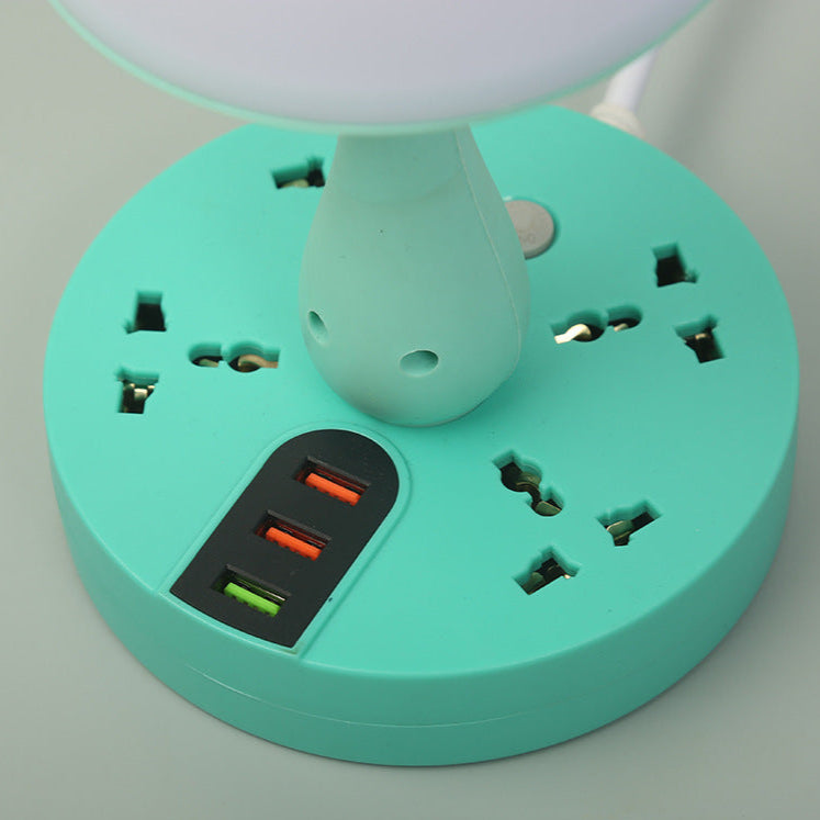 Lampe de bureau multifonction avec ports USB et prises intégrées
