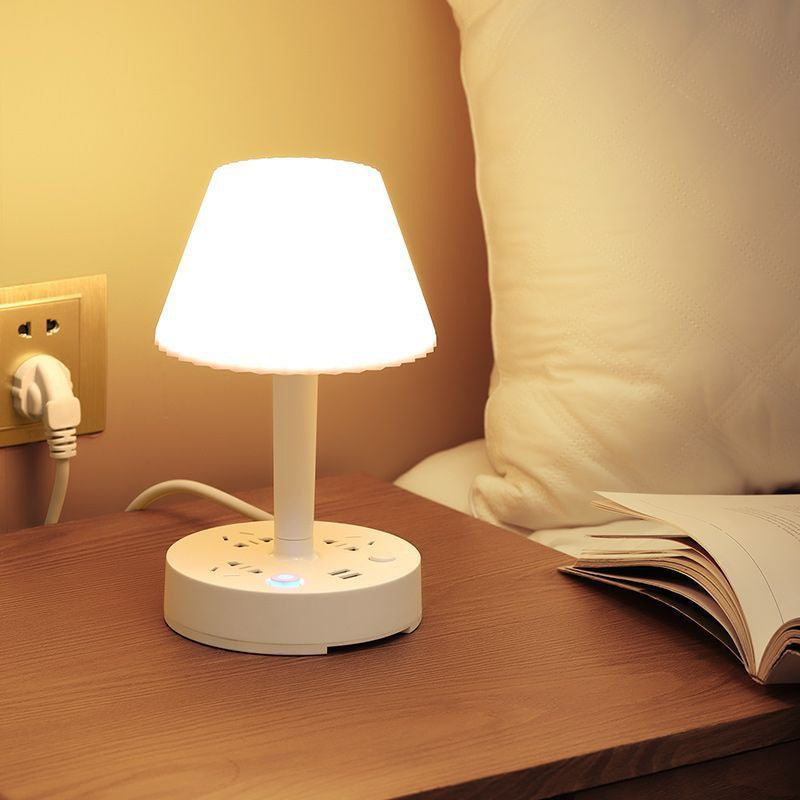Lampe de bureau multifonction avec ports USB et prises intégrées