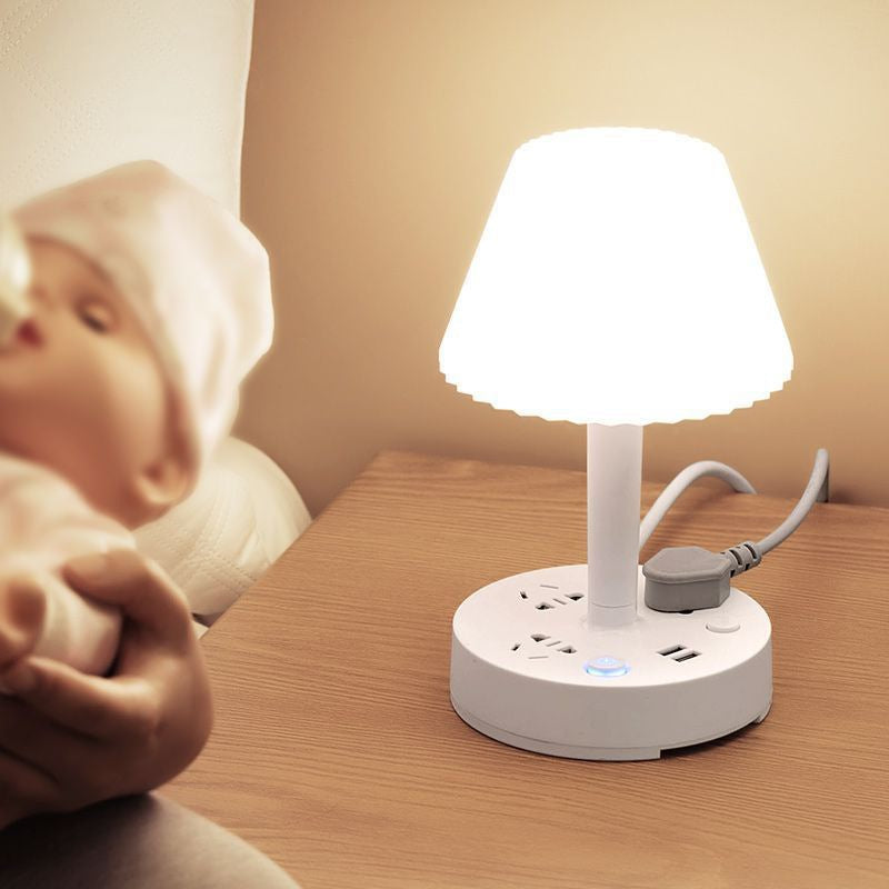 Lampe de bureau multifonction avec ports USB et prises intégrées