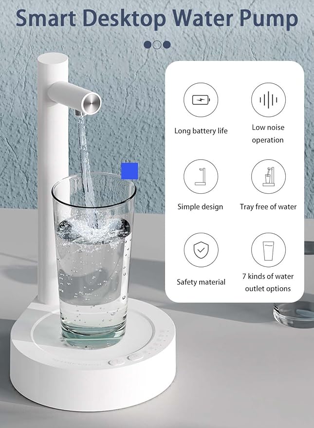 Pompe à eau électrique intelligente pour bouteilles pour un usage domestique ou portable