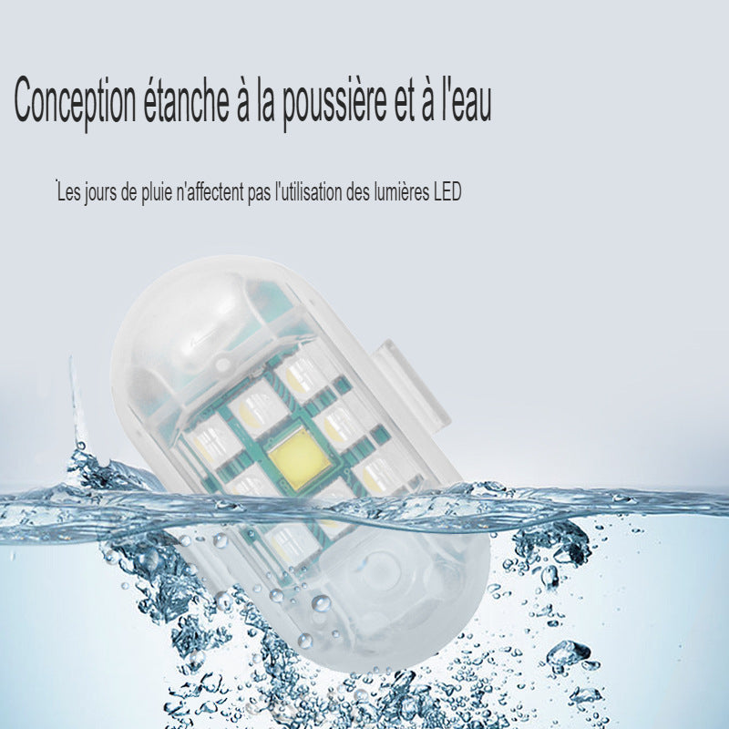 Lumière Stroboscopique Télécommandée 7 Couleurs - Kit d'Éclairage Extérieur pour Véhicule, Moto, Drone, Vélo - Rechargeable par USB