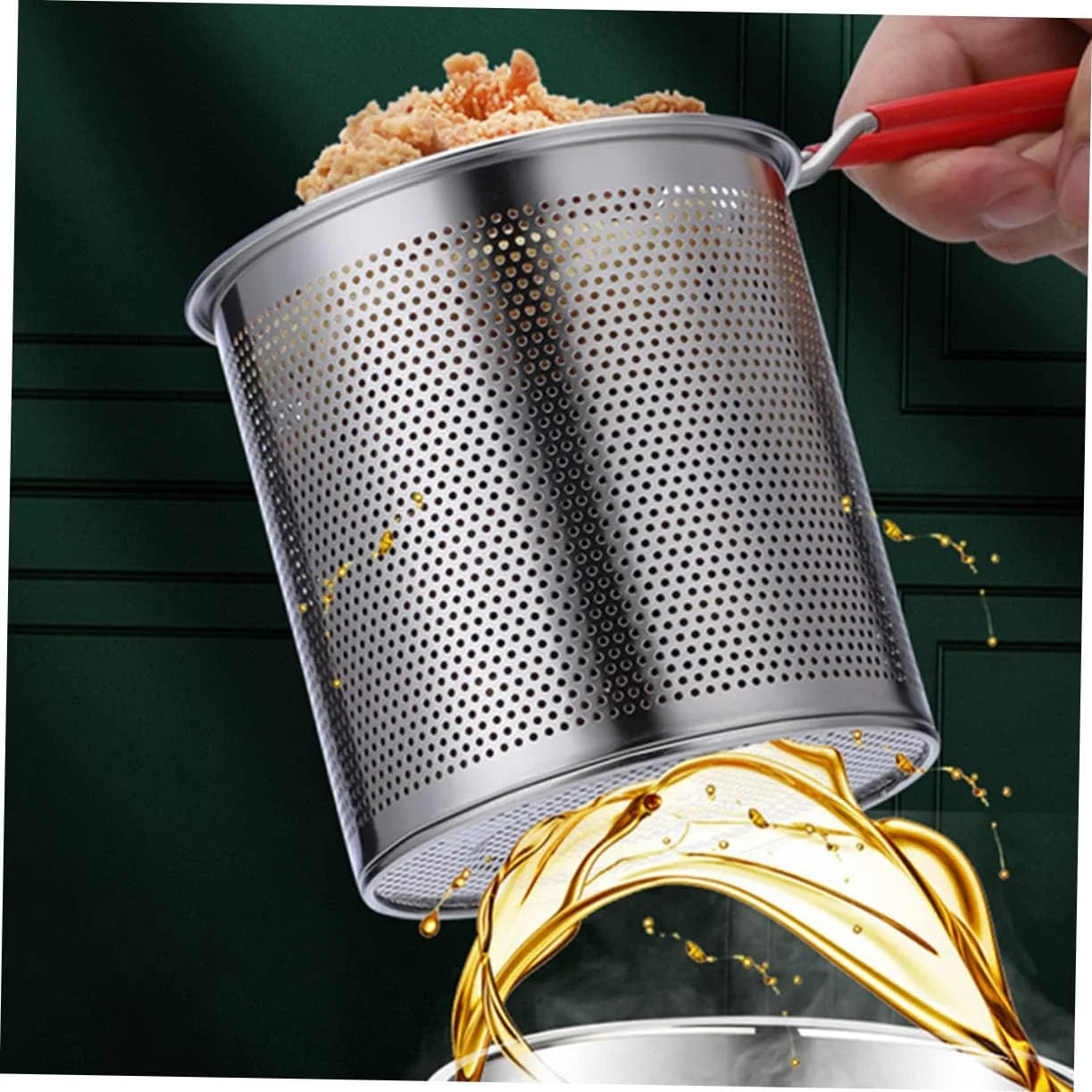 Friteuse Casserole Inox avec Panier Égoutteur – Spéciale Fritures & Cuisson Rapide