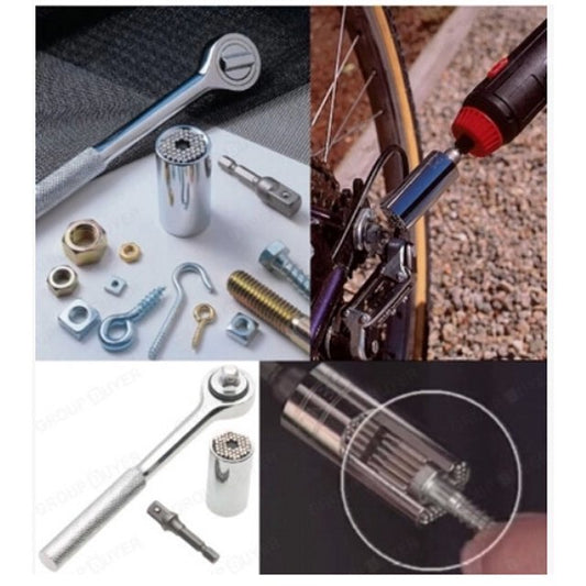 Douille Universelle avec Adaptateur Perceuse – S'adapte à Tous les Boulons 7-19mm