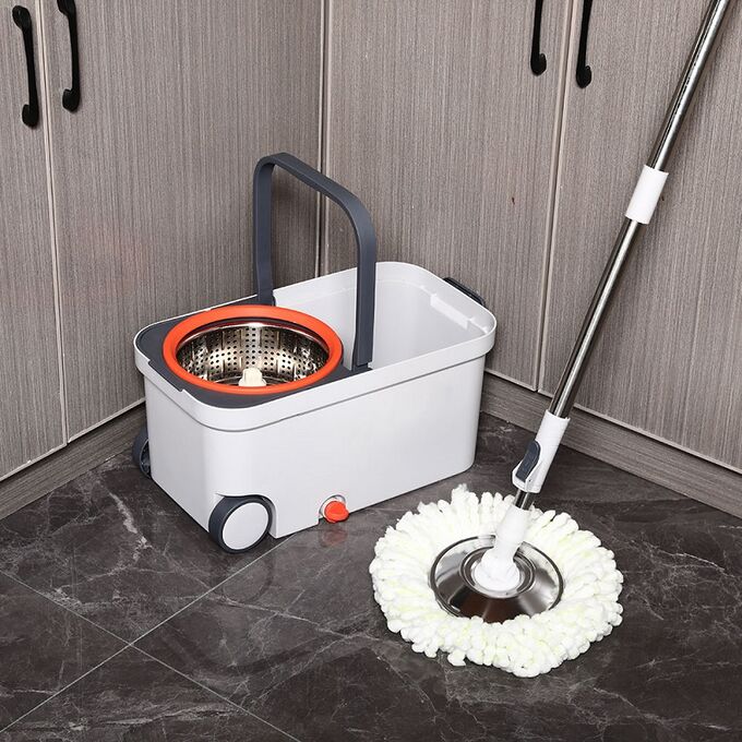 Seau Essoreur Rotatif avec Accessoires Complets