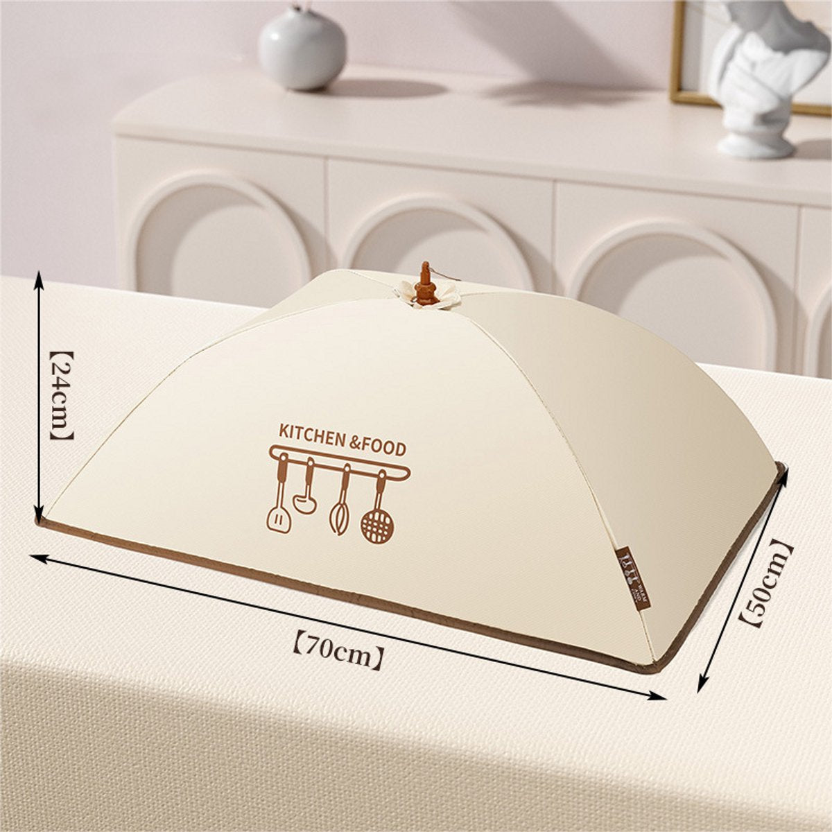 Un couvercle isolant pliable pour garder les plats chauds