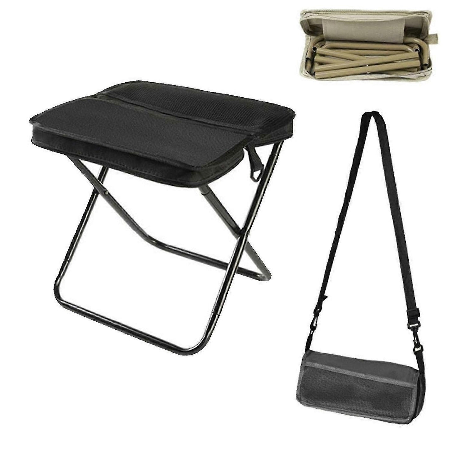 Tabouret Pliant Portable – Chaise de Camping avec Sac de Transport